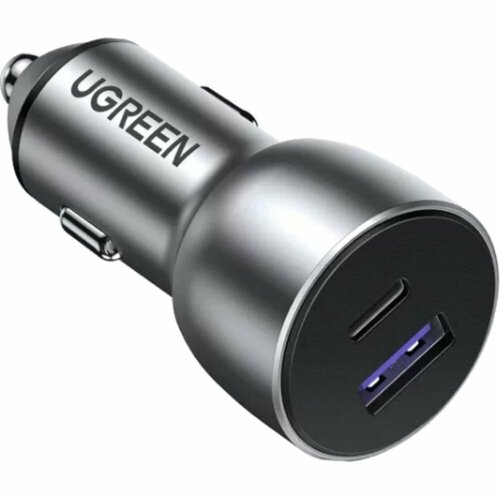 Автомобильное зарядное устройство Ugreen 60980 серый, серебристый