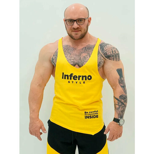 фото Майка inferno style, размер 2xl, желтый
