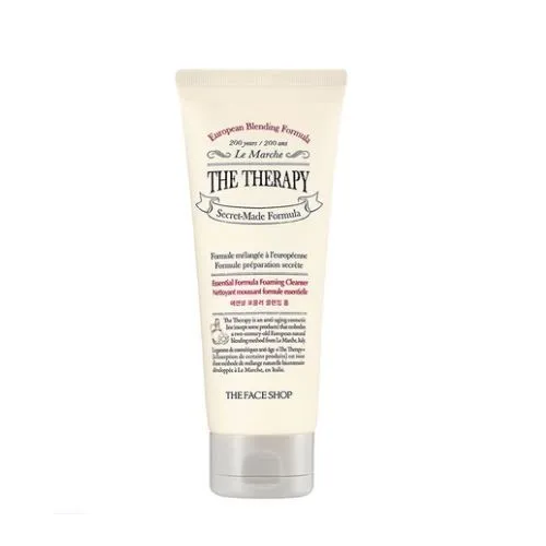 The Face Shop Антивозрастная пена для умывания. THE THERAPY ESSENTIAL FORMULA FOAMING CLEANSER