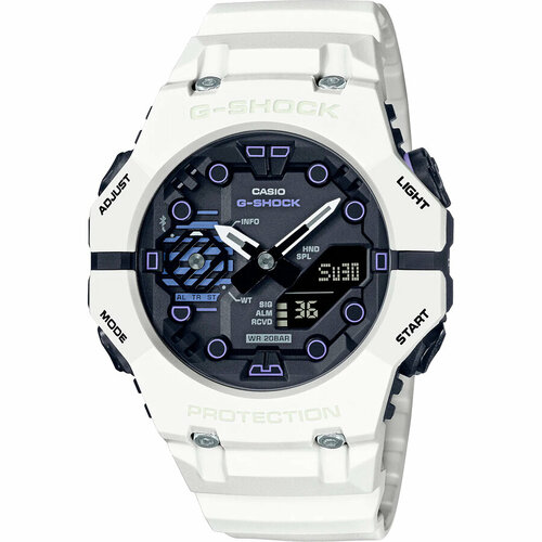 фото Наручные часы casio ga-b001sf-7a, белый, черный