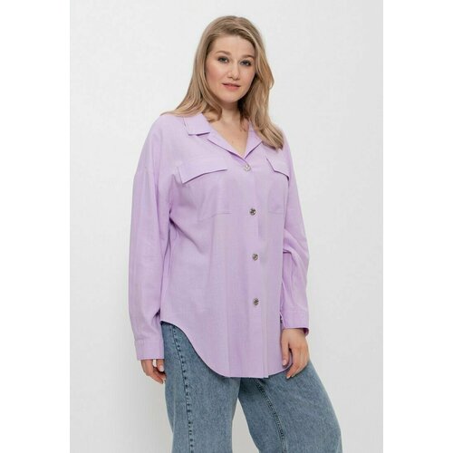 фото Рубашка cleo, размер 50, фиолетовый
