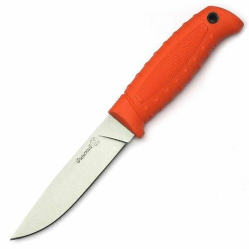 нож разделочный туристический финский сталь aus 8 рукоять орех Нож разделочный туристический финский, сталь AUS-8, рукоять оранжевый ABS Пластик