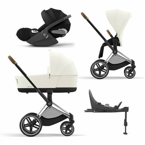 Cybex Priam IV Коляска 4 в 1, шасси IV Chrome Brown/Off White