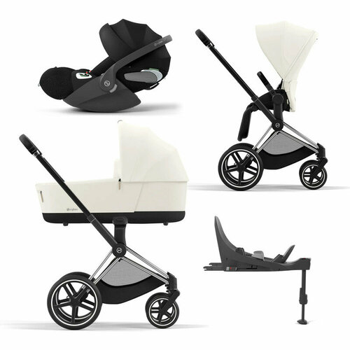 Cybex Priam IV Коляска 4 в 1, шасси IV Chrome Black/Off White