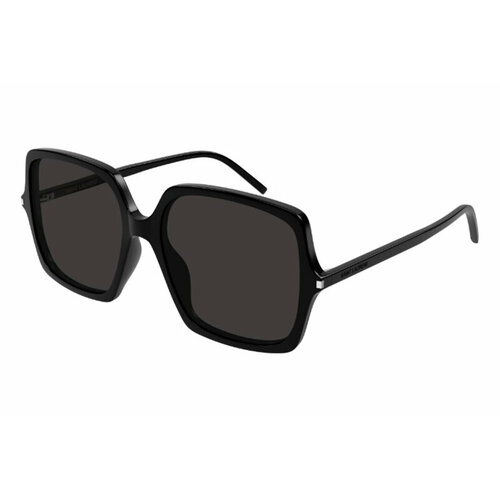 Солнцезащитные очки Saint Laurent, черный, серый saint laurent sl 508 f 001 56 черный серебряный ацетат металл