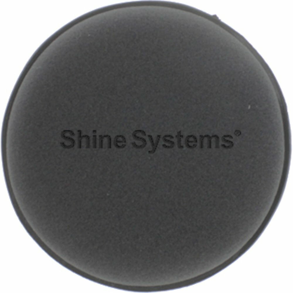 Shine systems Wax Pad - аппликатор черный поролоновый круглый 10 см SS818