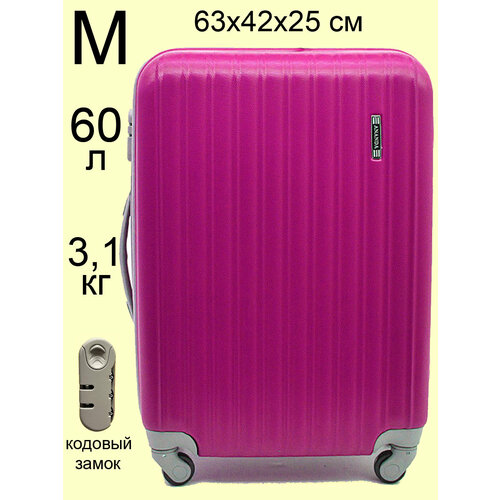 чемодан ananda 55 л размер m коричневый Чемодан ANANDA, 60 л, размер M, фуксия