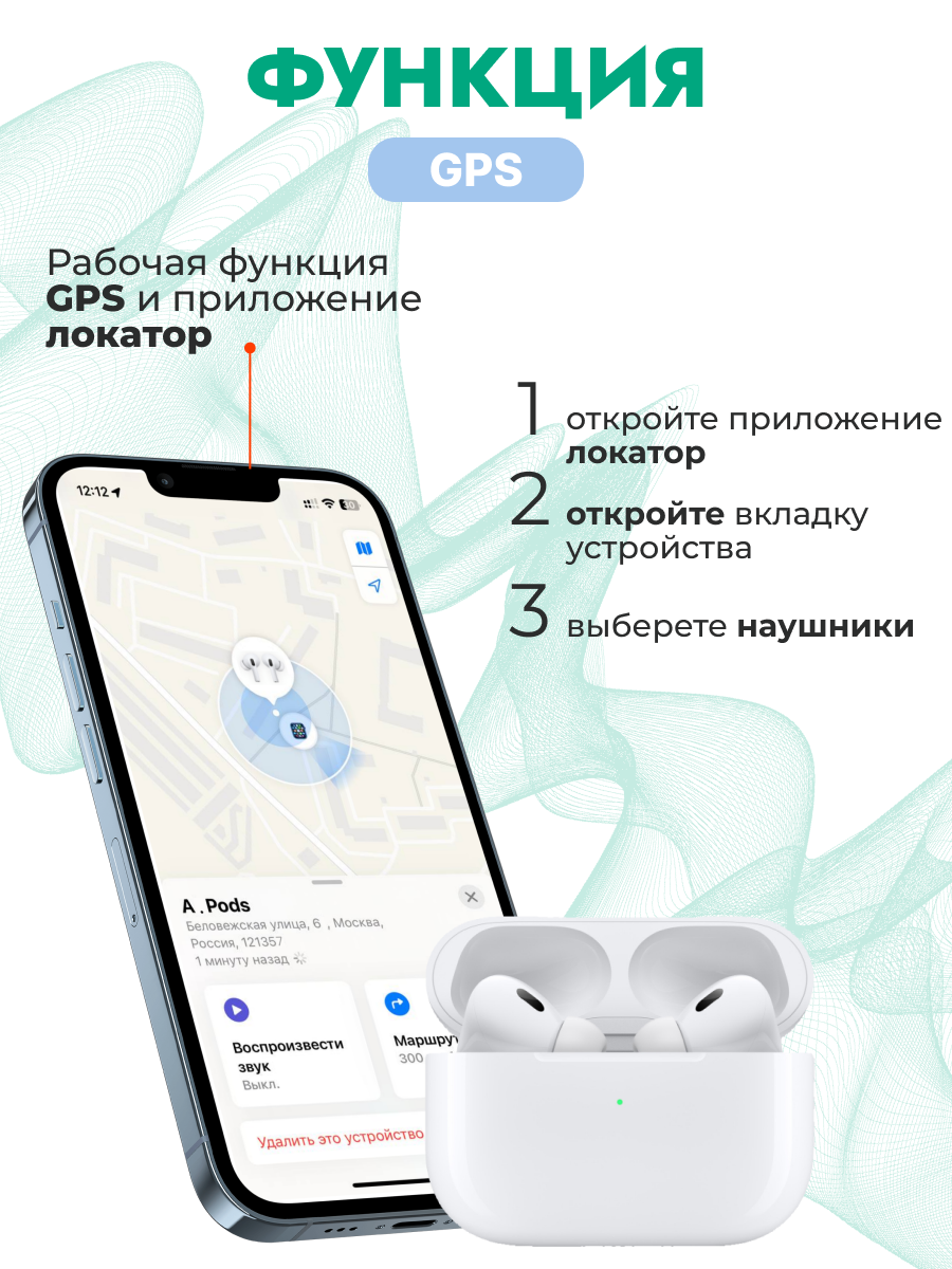 Беспроводные наушники APods Pro 2 c анимацией и шумоподавлением, белые