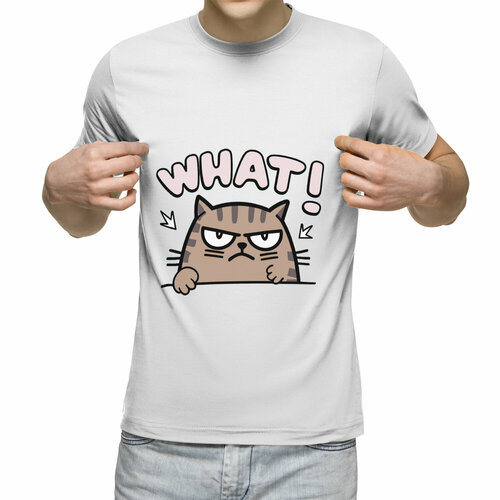 Футболка Us Basic, размер XL, белый мужская футболка сердитый котик с кофе ненавижу утро 2xl белый