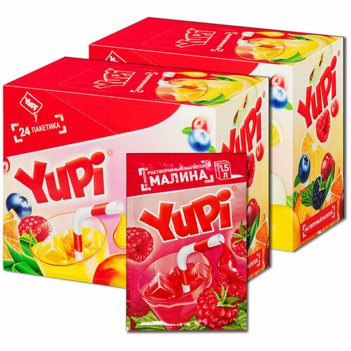 Растворимый напиток YUPI (Юпи) Малина, 48 шт.