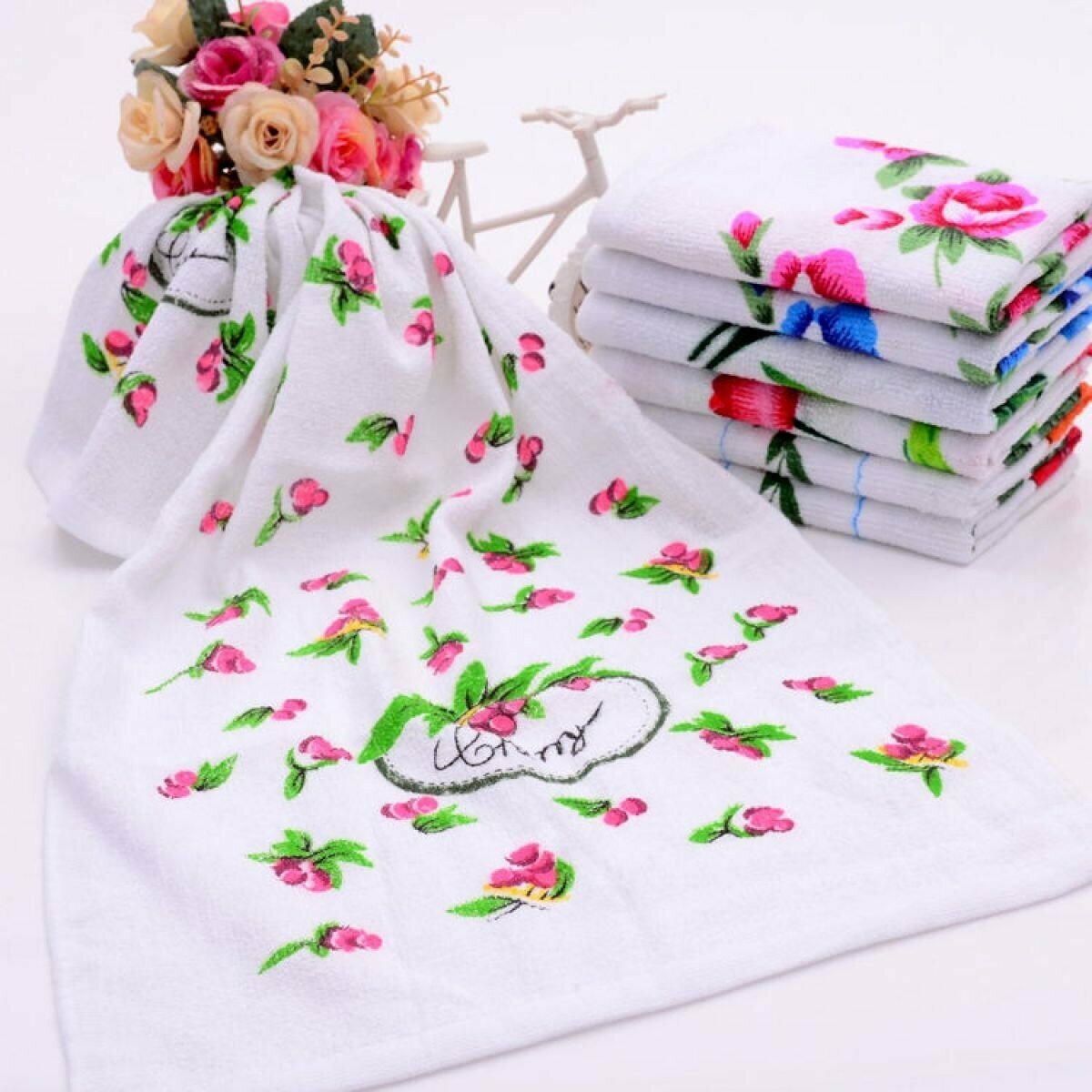 фото Махровая салфетка большая 35/75 (ассортимент) 35х75