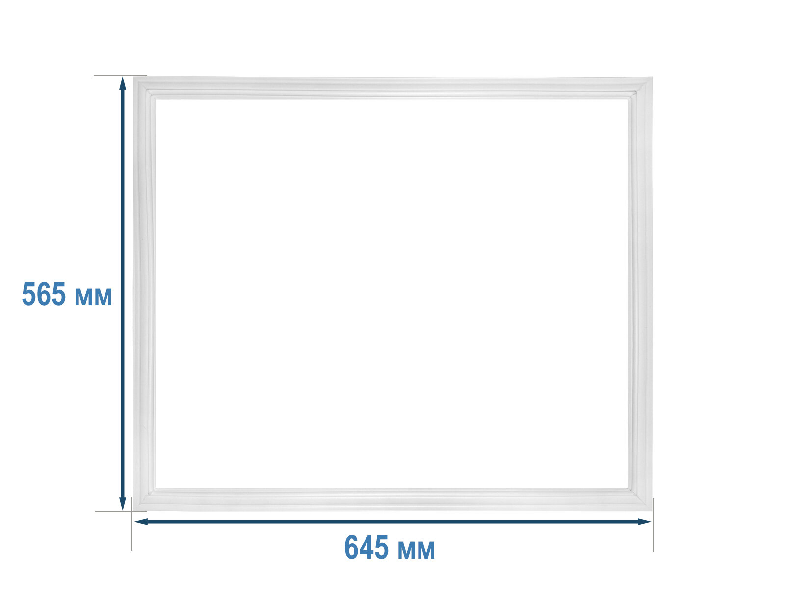Уплотнитель двери морозильной камеры 854010 магнитный резиновый ПВХ для холодильника Indesit, Stinol , Ariston 654 х 571 мм, профиль IN, C00854010