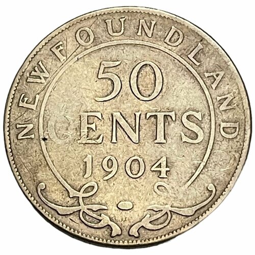 Канада, Ньюфаундленд 50 центов 1904 г. (H) клуб нумизмат монета 50 центов ньюфаундленда 1909 года серебро эдуард vii