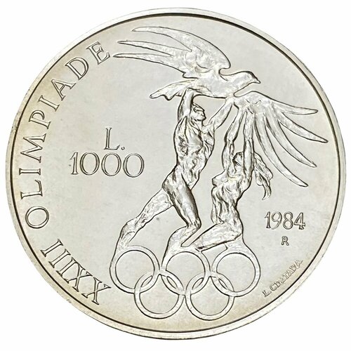 Сан-Марино 1000 лир 1984 г. (Летние Олимпийские игры 1984) клуб нумизмат монета 250 динар югославии 1983 года серебро зимние олимпийские игры 84 в сараево