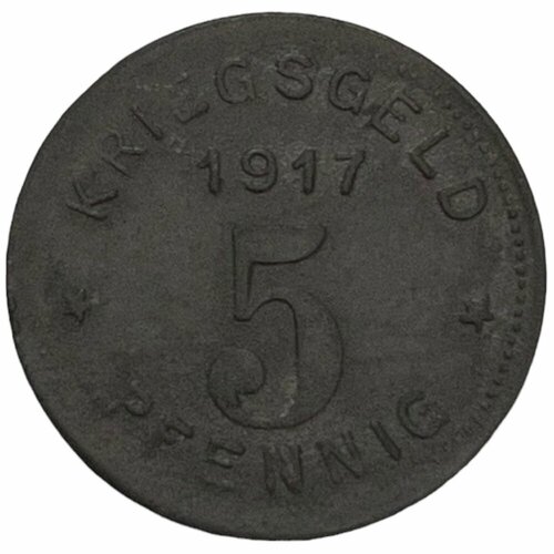 Германия (Германская Империя) Виттен 5 пфеннигов 1917 г. (2)