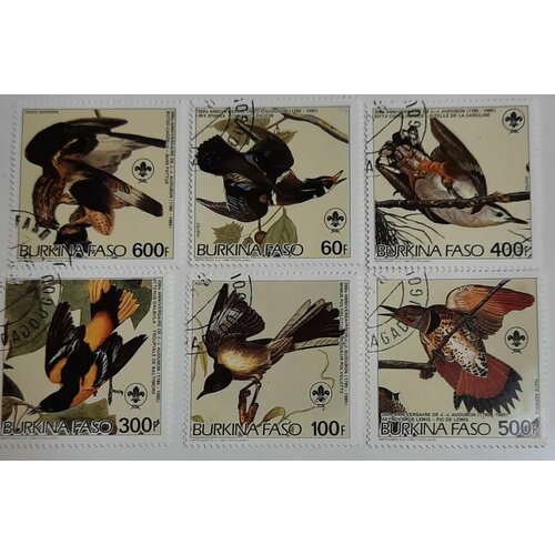 (--) Набор марок Буркина-Фасо 6 шт. Гашёные , III Θ набор почтовых марок буркина фасо серия мотоциклы 6 шт гашёные 1985 г в