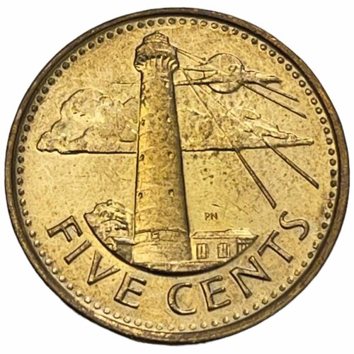 барбадос 5 центов 1998 г Барбадос 5 центов 2012 г.