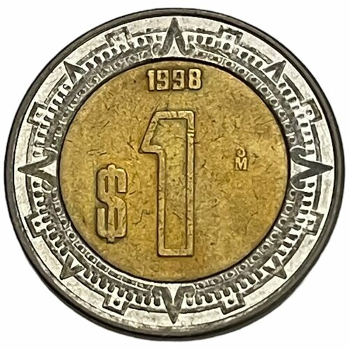 Мексика 1 песо 1998 г. 1998спмд медаль россия 1998 год петербургский монетный двор 274 года биметалл буклет