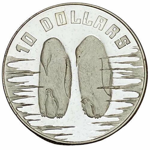 Австралия 10 долларов 1992 г. (Птицы Австралии - Императорский пингвин) (Proof) клуб нумизмат монета жетон германии 1992 года серебро 90 лет дюнену