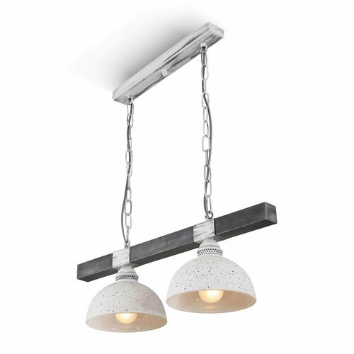 Люстра 40303 Белый - черный патина - дерево - черный патина Плафон Фея e27 Белый - чёрный