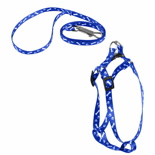 Шлейка с поводком ширина 1 см размер М - 28-47 см 205₽