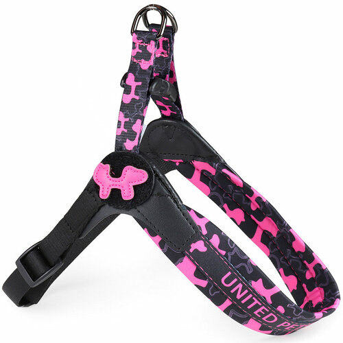 Шлейка United Pets для собак Complete me Identity 2,5 x 40-54 см, черная с розовым United Pets 8028945036757