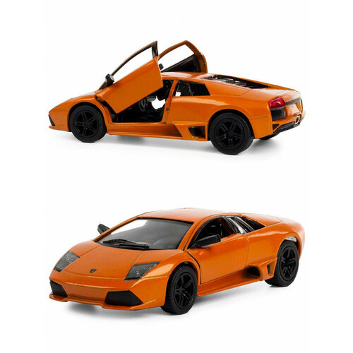 Металлическая машинка Kinsmart 1:36 «Lamborghini Murcielago LP640» инерционная, оранжевая KT5317D-3