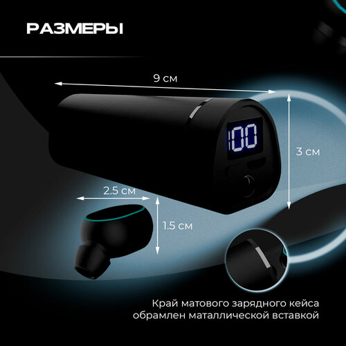 Беспроводные наушники BESTHOUSE Гарнитура bluetooth (блютуз) с микрофоном для телефона, TWS