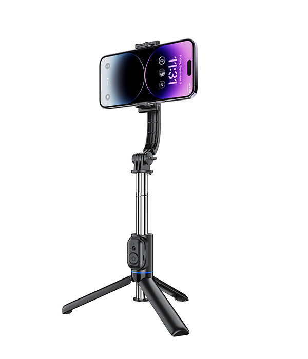 Селфи-палка Трипод Recci Selfie Stick Holder RSS-W03, 106 см + Настольная подставка, Черный