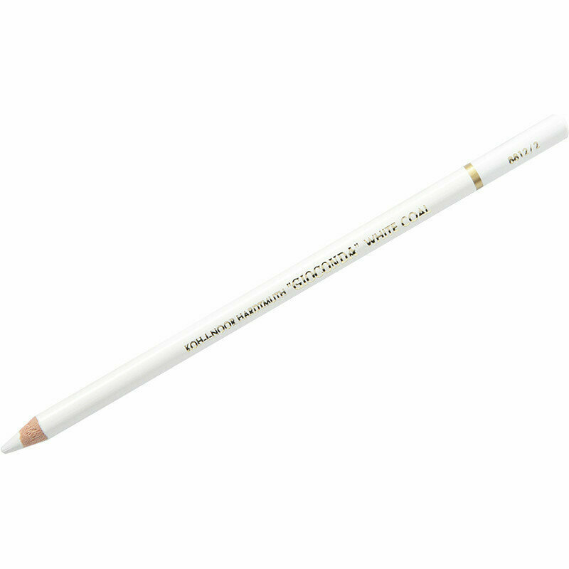 Угольный карандаш Koh-I-Noor "Gioconda Extra 8812" B, белый, заточен, 321854