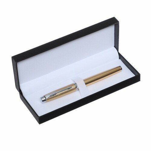 Ручка подарочная роллер, в кожзам футляре ПБ IF, корпус золото/серебро