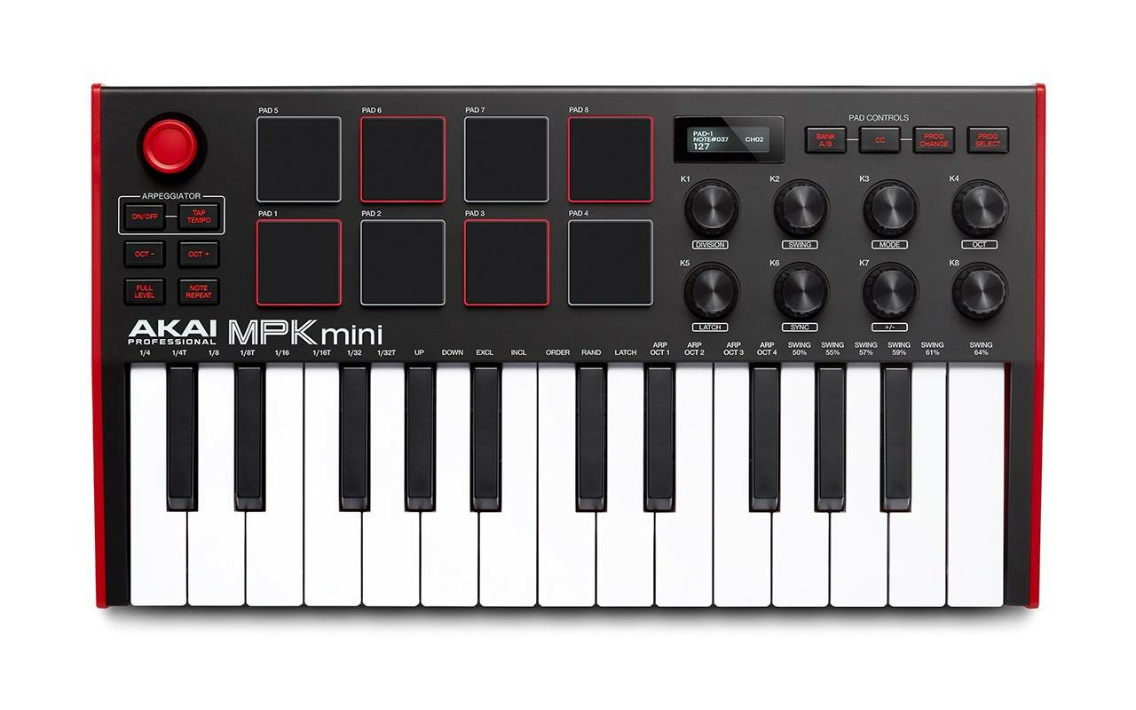 Akai Pro Mpk Mini Mk3 Usb миди клавиатура с уменьшенными клавишами