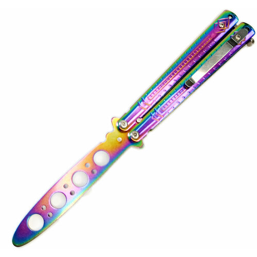 фото Нож бабочка тренировочный балисонг хамелеон noname