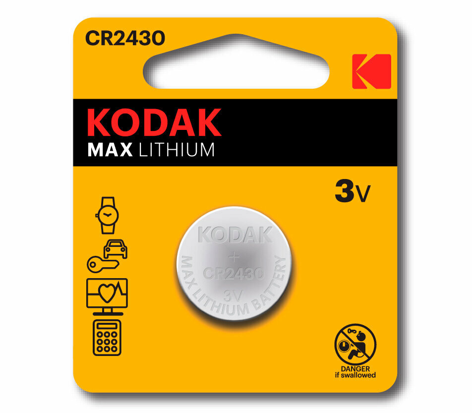 Батарейка Kodak CR2430 MAX, 1 шт.