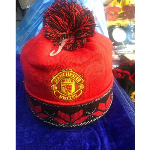 Шапка , красный, черный