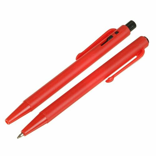 Ручка шариковая, автоматическая, 0.5 мм, Лого, мини, корпус красный, стержень синий(100 шт.)