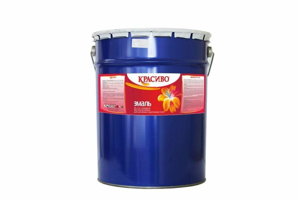 фото Эмаль Красиво ПФ-115 серая, бар. 20 кг 4690417011155