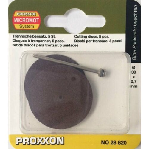 Отрезные корундовые диски 5 шт 38 мм с дискодержателемr Proxxon 28820 929₽