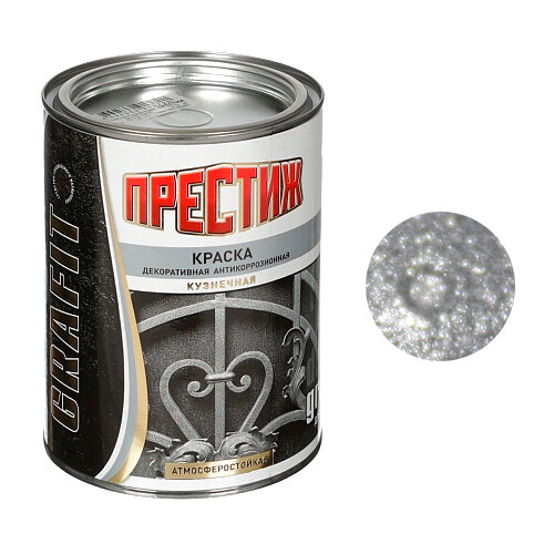 фото Краска кузнечная серебристая 0,9 кг "престиж"