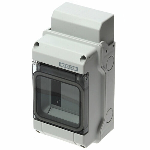 Бокс навесной 3 модуля прозрачная дверь IP54 с шиной N и PE Hensel KV1503