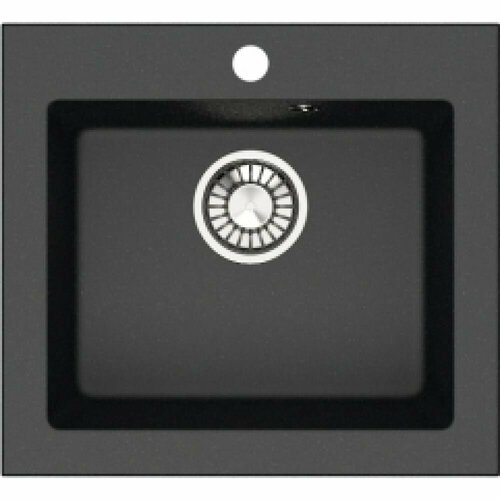 Alcora Мойка Гала J035 480*440 мм, матовая антрацит с сифоном J035 G32
