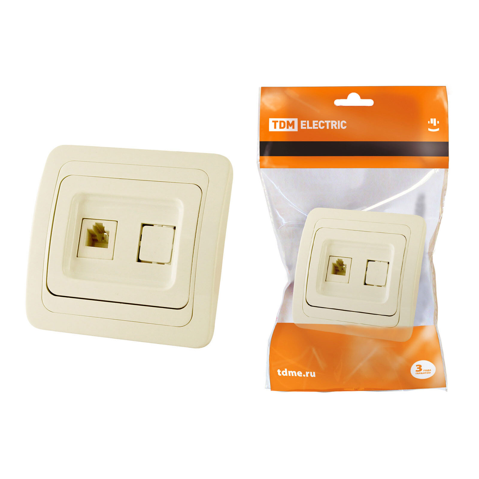 Розетка телефонная RJ11 TDM Electric - фото №1