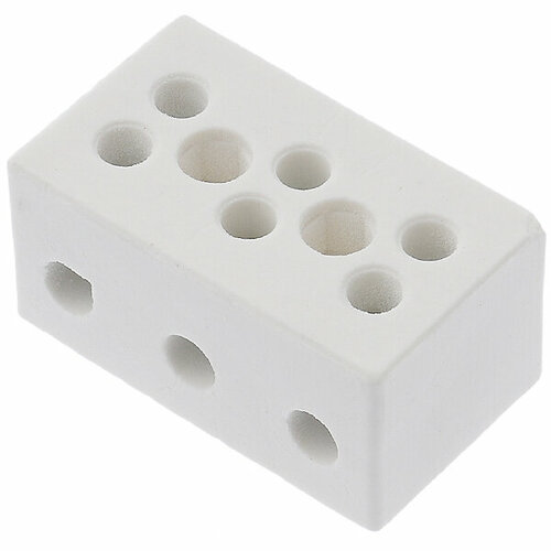 Клеммник 1070007/5087 керамический 10 кв. мм 3 пары контактов винтовой 1000 град. С ONKA (2 шт. в комплекте)