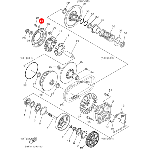 Шайба (M4) mati front left right brake disc rotor for yamaha big bear bruin grizzly kodiak wolverine yfm 350 400 450 yfm350 yfm400 yfm450