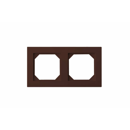 LIREGUS Рамка Двухместная Коричневая (Универсальный Монтаж) LIREGUS EPSILON