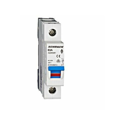 Выключатель нагрузки автомат Schrack AZ, 1 полюс, 63A, рубильник