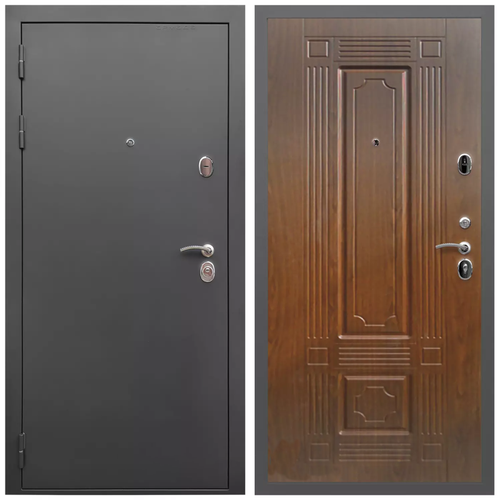 Дверь входная Армада Гарант / ФЛ-2 Мореная береза МДФ панель 6 мм с фрезеровкой входная металлическая дверь лекс сенатор винорит береза мореная 11