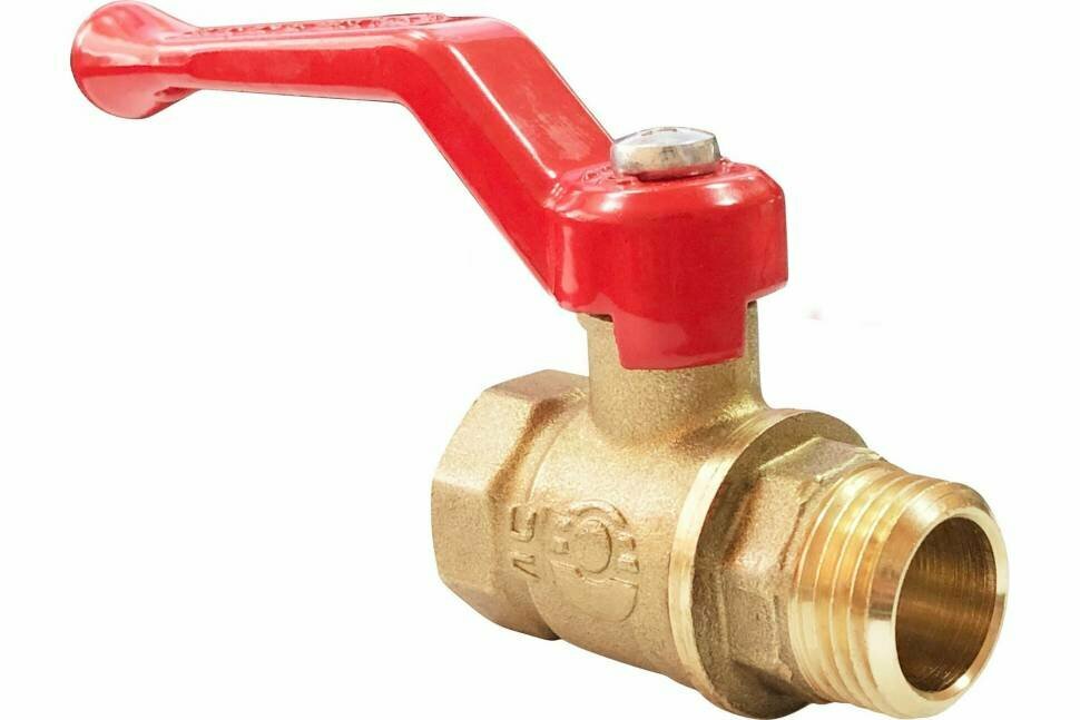 фото Латунный шаровой кран для воды VALFEX OPTIMA 3/4" ВР/НР ручка-рычаг 11Б27фт1М VF.215. L0R1.034. Bir