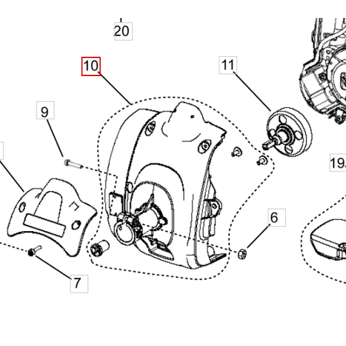 Крышка сцепления H129R HUSQVARNA 5849938-01