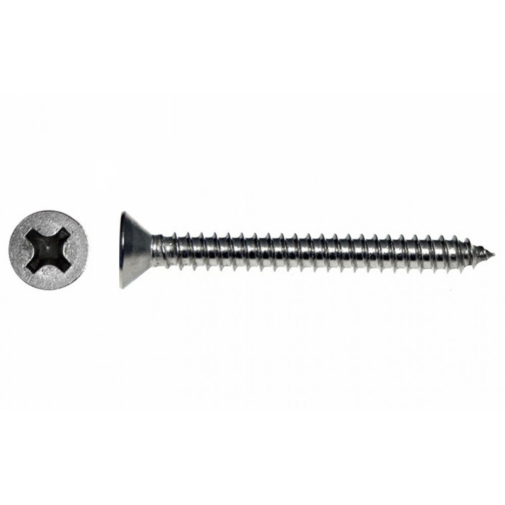 фото Креп-комп Саморез потай нержавейка PH DIN 7982 А2, универсал 4,2х38 500 шт. спн4238